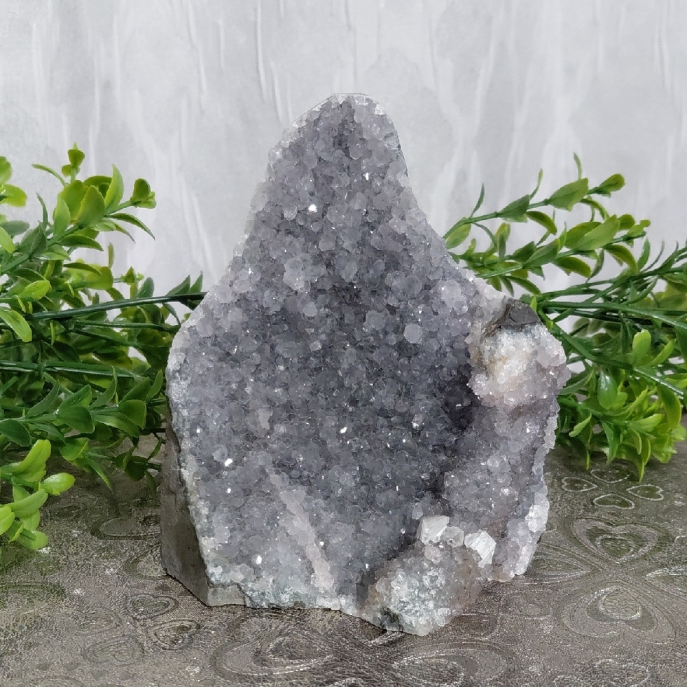 Shimmering Gray Geode Crystal